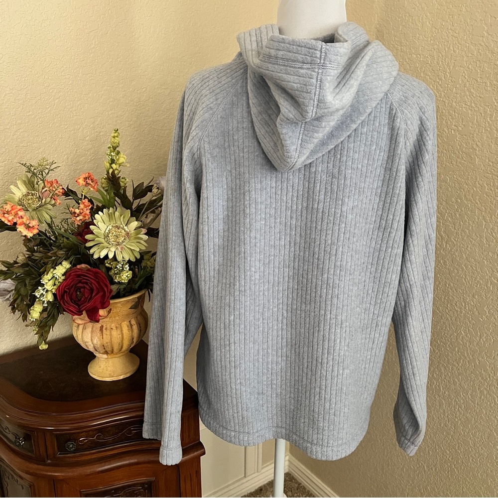 By Design Ribbed Fleece Hooded Jacket - Picture 4 of 12